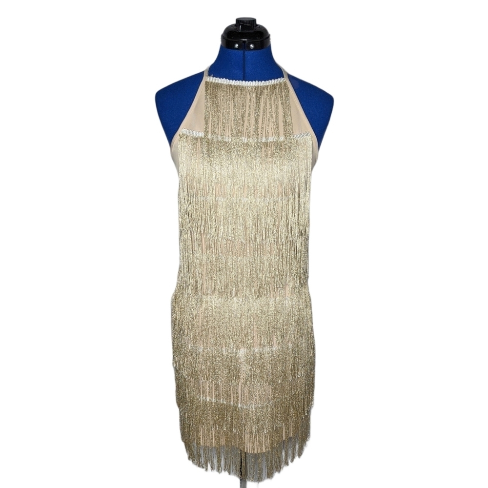 Gold & Nude Dress From Pretty Little Thing - Picture 3 of 6